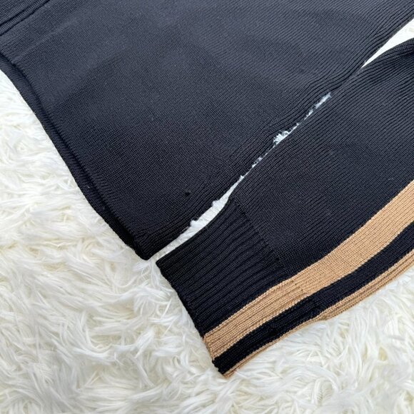 Dolce & Gabbana Black Zip-Up Wool Knit Jacket with DG Crest - Size 46 - Picture 9 of 12